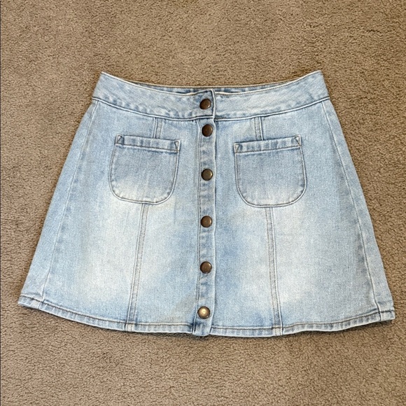 Brandy Melville Dresses & Skirts - Brandy Melville Light Blue Denim Skirt